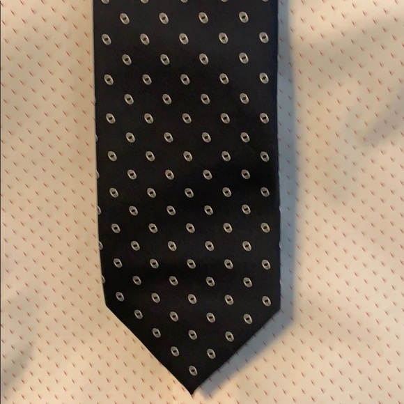 Gentlemen Essential Men Tie Navy Navy Blue circles - Picture 2 of 4
